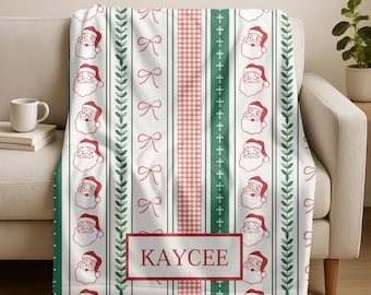Personalized Christmas Family Blanket,Custom Kids Name Christmas Gift,Cozy Snowman Holiday Blanket,Xmas Tapestry Throw,Winter Home Decor