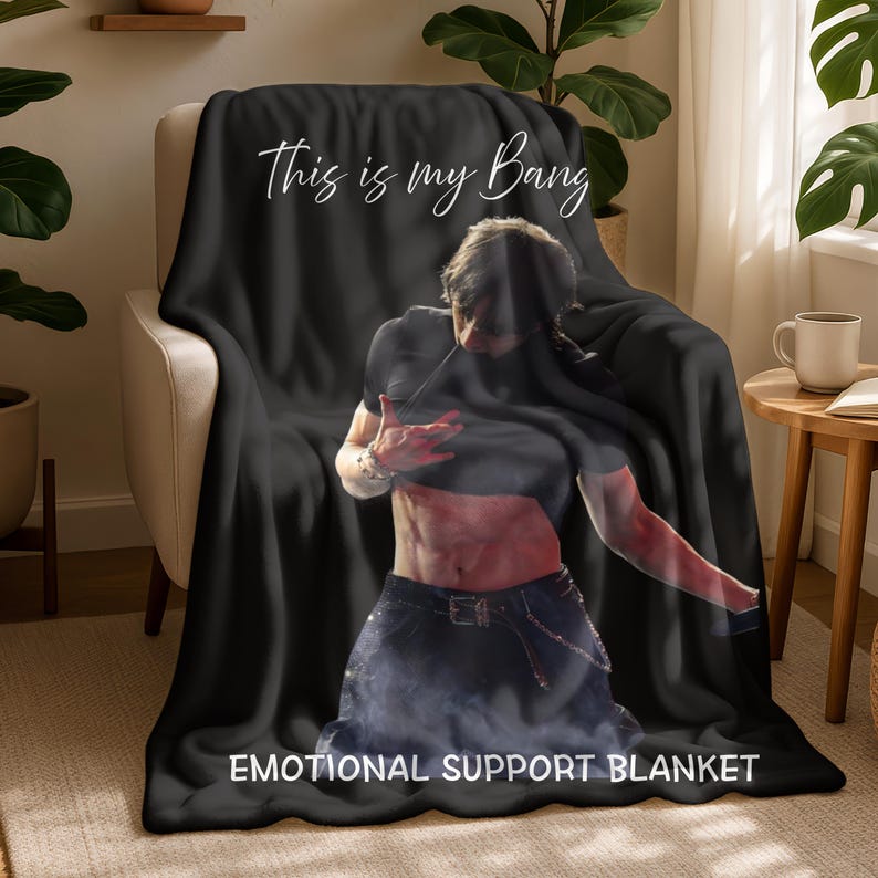 Cozy Bang Chan Support Blanket,Kpop Skz Fans Christmas Gift,This is my Bang Chan Blanket,Stray Kids Tour Merch,Birthday Gift for Skz Fans image 6