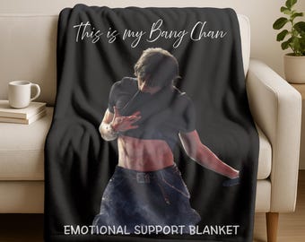 Cozy Bang Chan Support Blanket,Kpop Skz Fans Christmas Gift,This is my Bang Chan Blanket,Stray Kids Tour Merch,Birthday Gift for Skz Fans