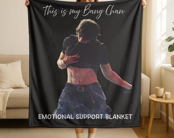 Cozy Bang Chan Support Blanket,Kpop Skz Fans Christmas Gift,This is my Bang Chan Blanket,Stray Kids Tour Merch,Birthday Gift for Skz Fans