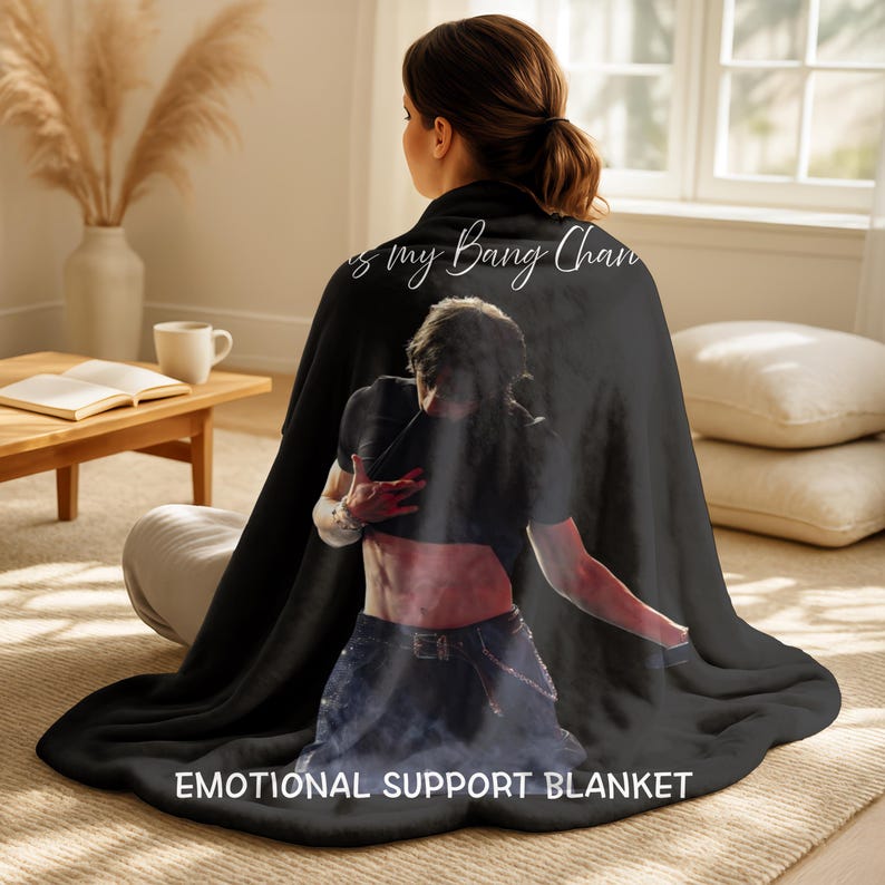 Cozy Bang Chan Support Blanket,Kpop Skz Fans Christmas Gift,This is my Bang Chan Blanket,Stray Kids Tour Merch,Birthday Gift for Skz Fans image 8