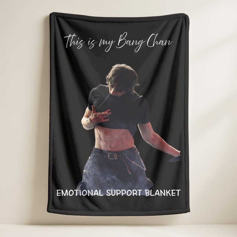 Cozy Bang Chan Support Blanket,Kpop Skz Fans Christmas Gift,This is my Bang Chan Blanket,Stray Kids Tour Merch,Birthday Gift for Skz Fans image 4