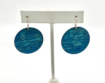 Tahoe Blue Patina Earrings. Copper Patina Earrings