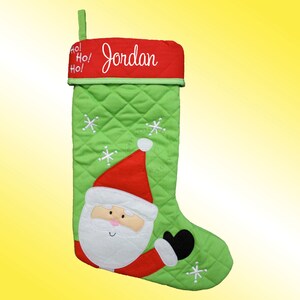 Christmas Stocking - Personalized and Embroidered - Santa Claus Applique - Supplies are limited . . . Order Quickly!