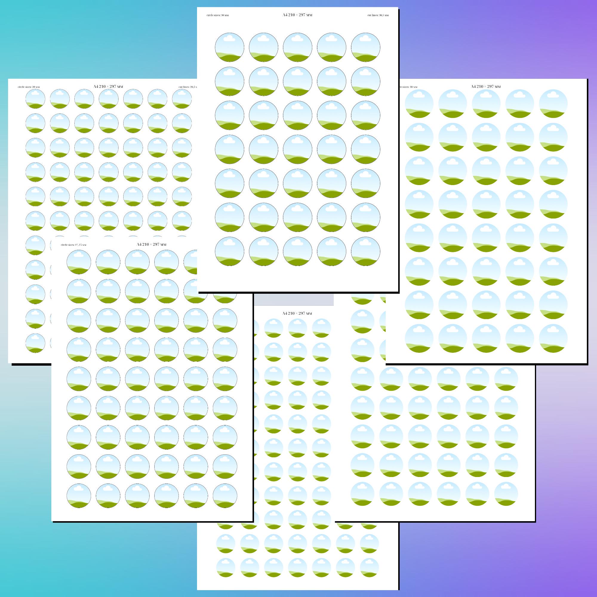 Editable Canva Sticker Template • Printable A4 Sticker Sheet • Small ...