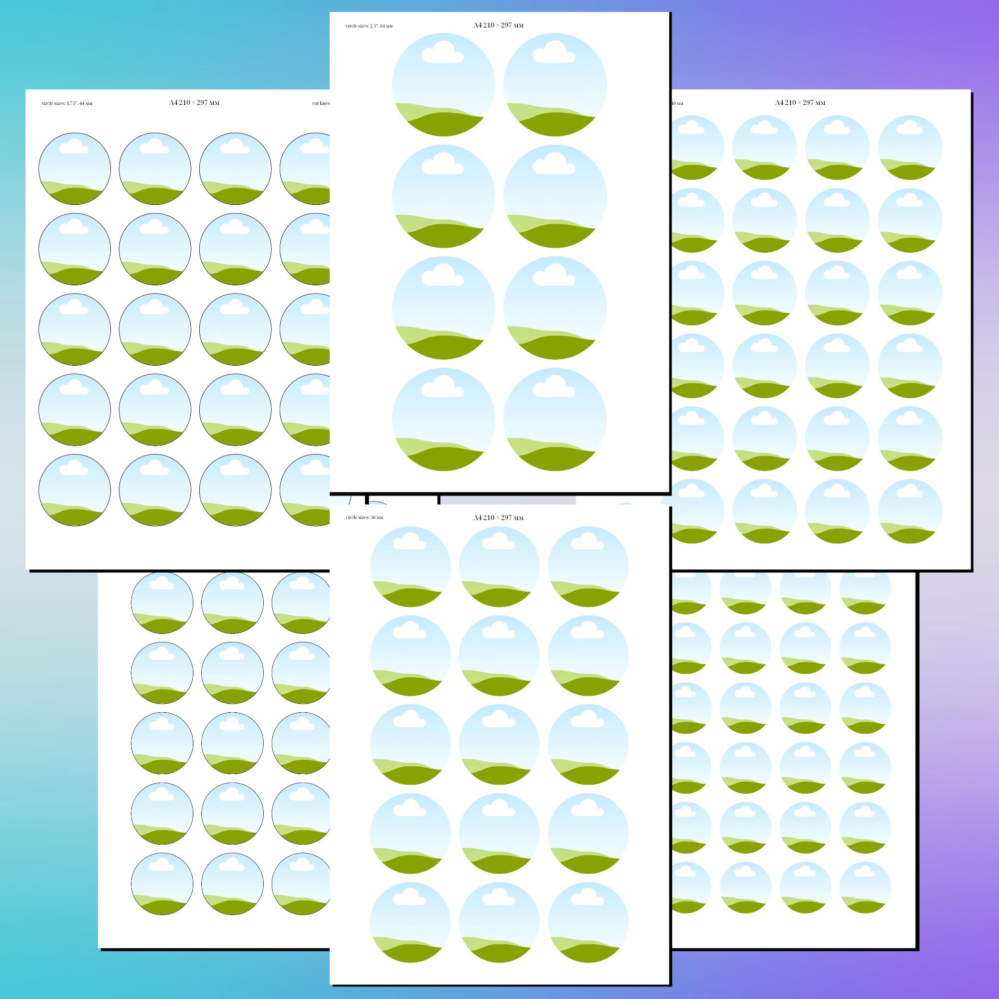 Editable Sticker Card Editable Canva Sticker Template • Printable A4 Sticker Sheet • Small ...