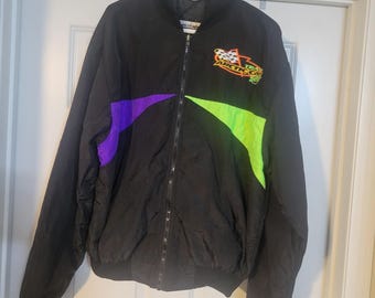 Chaqueta bomber vintage Arctic Cat de los años 80 con cremallera en nailon bordado en negro LT