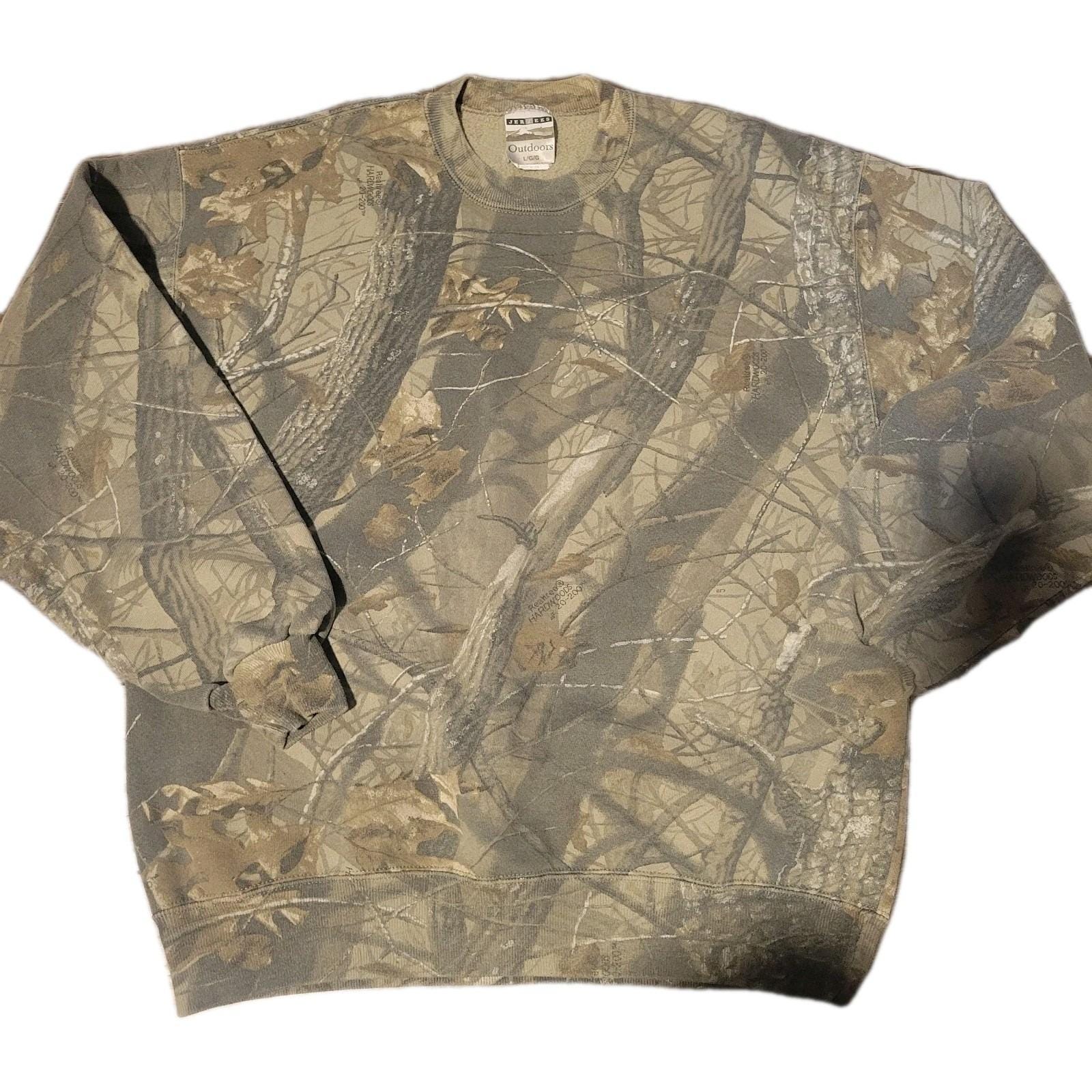 Realtree Sweat à Capuche de pêche à Manches Longues pour Homme, Blanc/ Realtree Patriotique, Medium