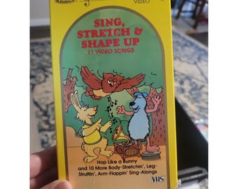 Vintage Golden Book Clip vidéo VHS Chantez, étirez et améliorez 11 titres vidéo