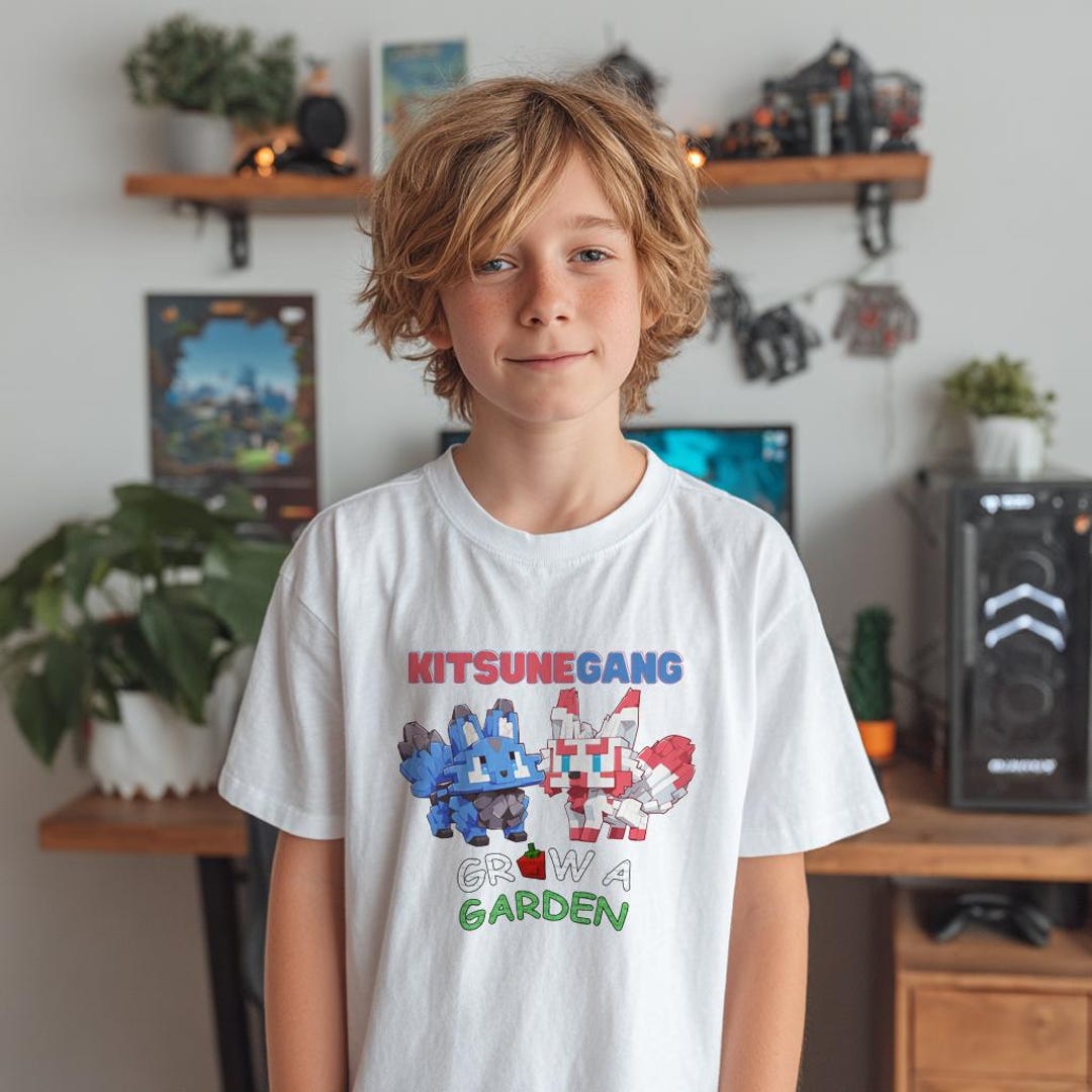 Grow A Garden Kitsune YOUTH Size T Shirt Gift For Kids Roblox Gag Il 4kbz 