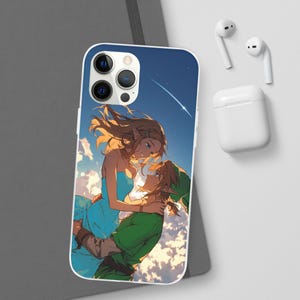 Zelda and Link | Flexi-Protect Cases | iPhone 11-15, Samsung Galaxy S10-S23 | gift for gamers, TotK, BotW, gaming phone case