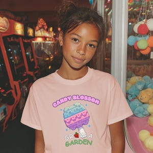 Grow a Garden Candy Blossom YOUTH size t-shirt | Gift for Girls | Roblox | GaG candy blossom, sugar apple | gift for gamers