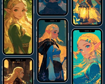 Zelda Temple Collection | Digital Download, Printable  SET, phone screen background, wallpaper, 8 files