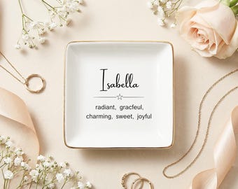 Personalized Ring Dish for Daughter or Friend, Encouragement Gift, Birthday Trinket Tray, Minimalist Jewelry Holder
