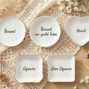 Personalized Mickey Minnie Engaged Ring Dish, Custom Name Ceramic Trinket Tray, Gold Rimmed Disney Jewelry Holder, Engagement Keepsake Gift image 7