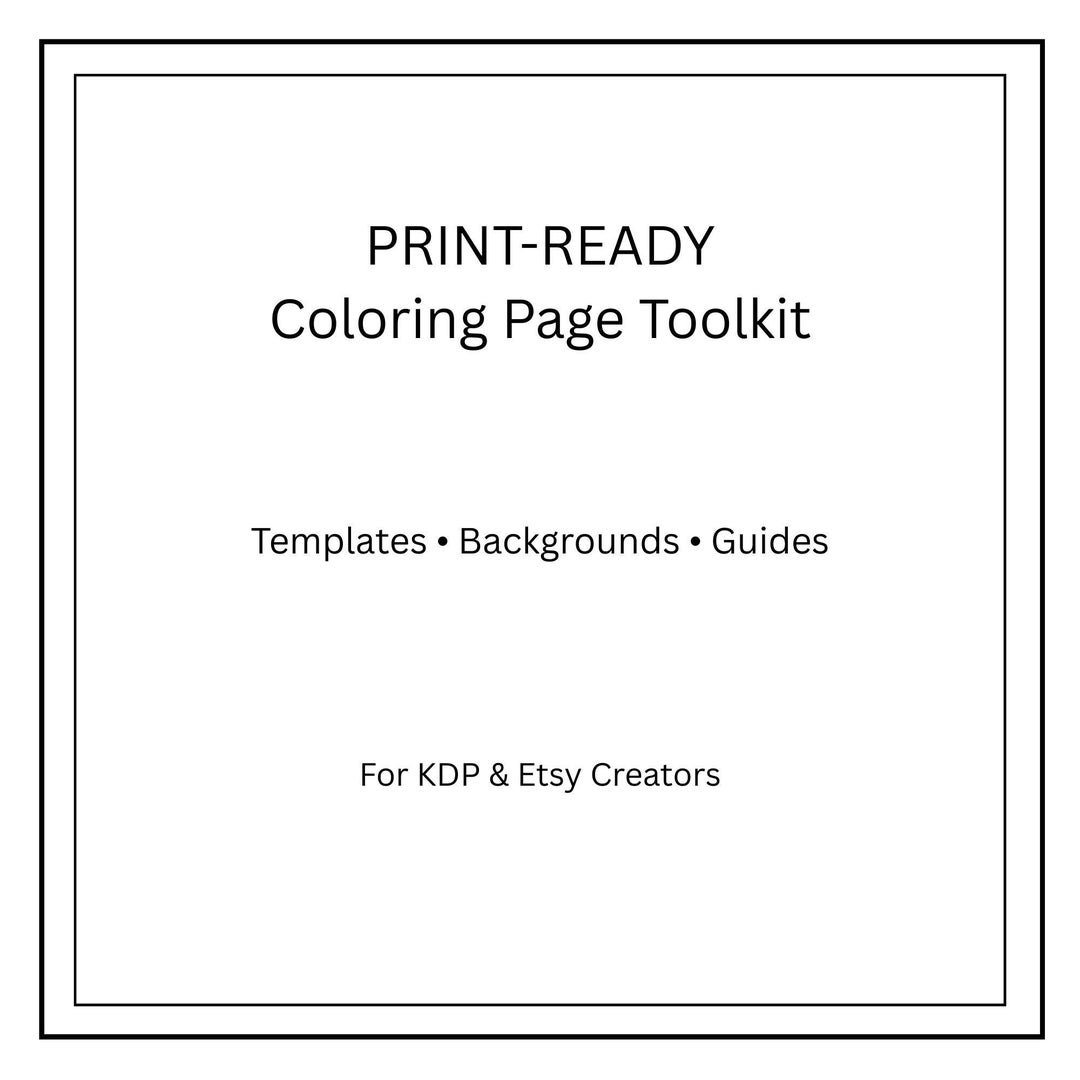 Print Ready Layout.pdf KDP Coloring Book Template | Print-ready Layout Tools (PDF + PNG) - Etsy