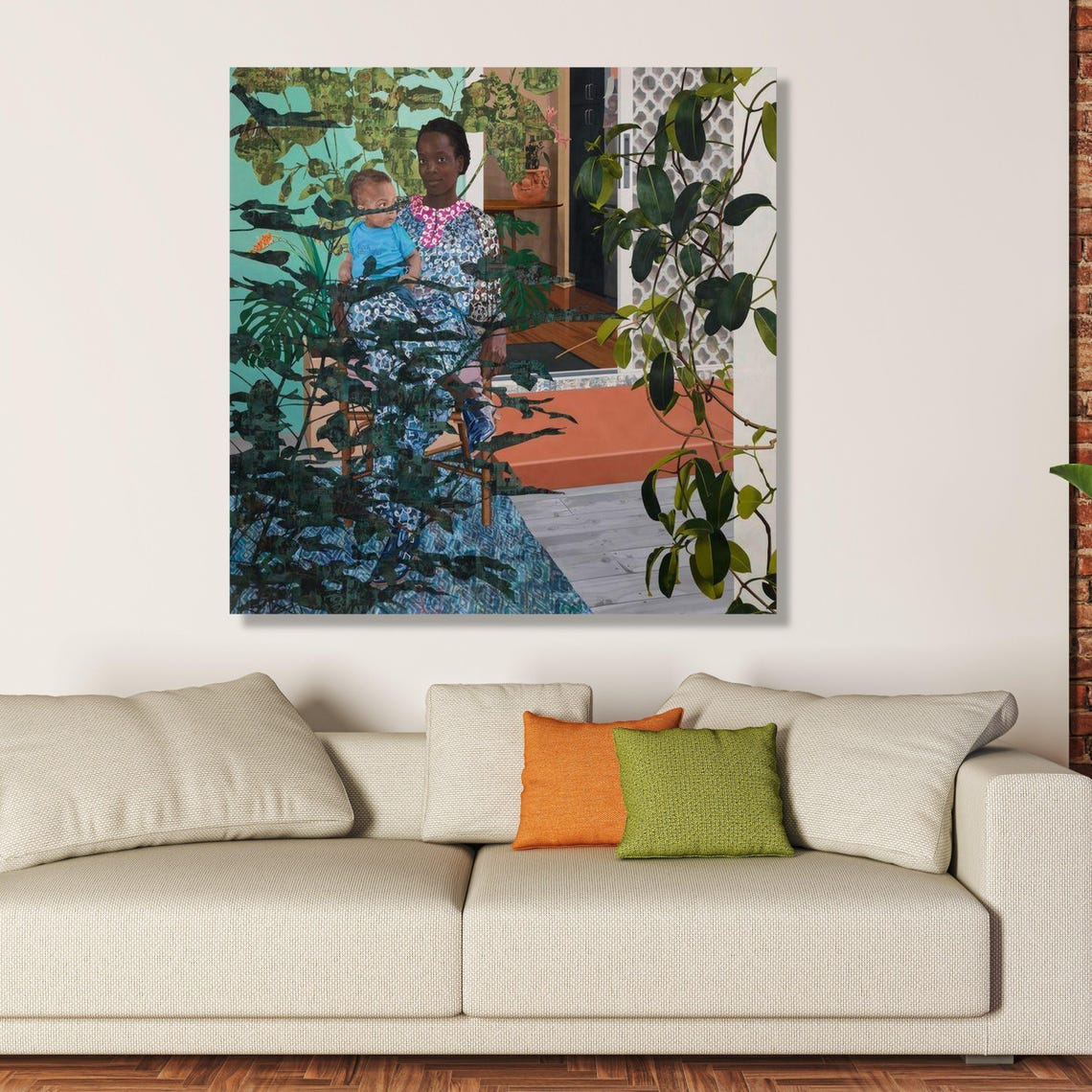 Njideka Akunyili Crosby Portrait Canvas, Mother and Child Wall Art ...
