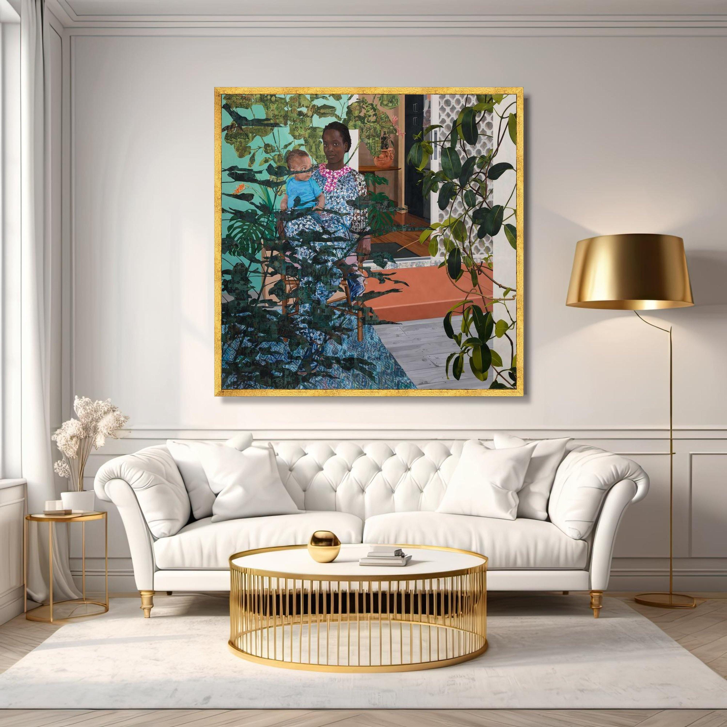 Njideka Akunyili Crosby Portrait Canvas, Mother and Child Wall Art ...