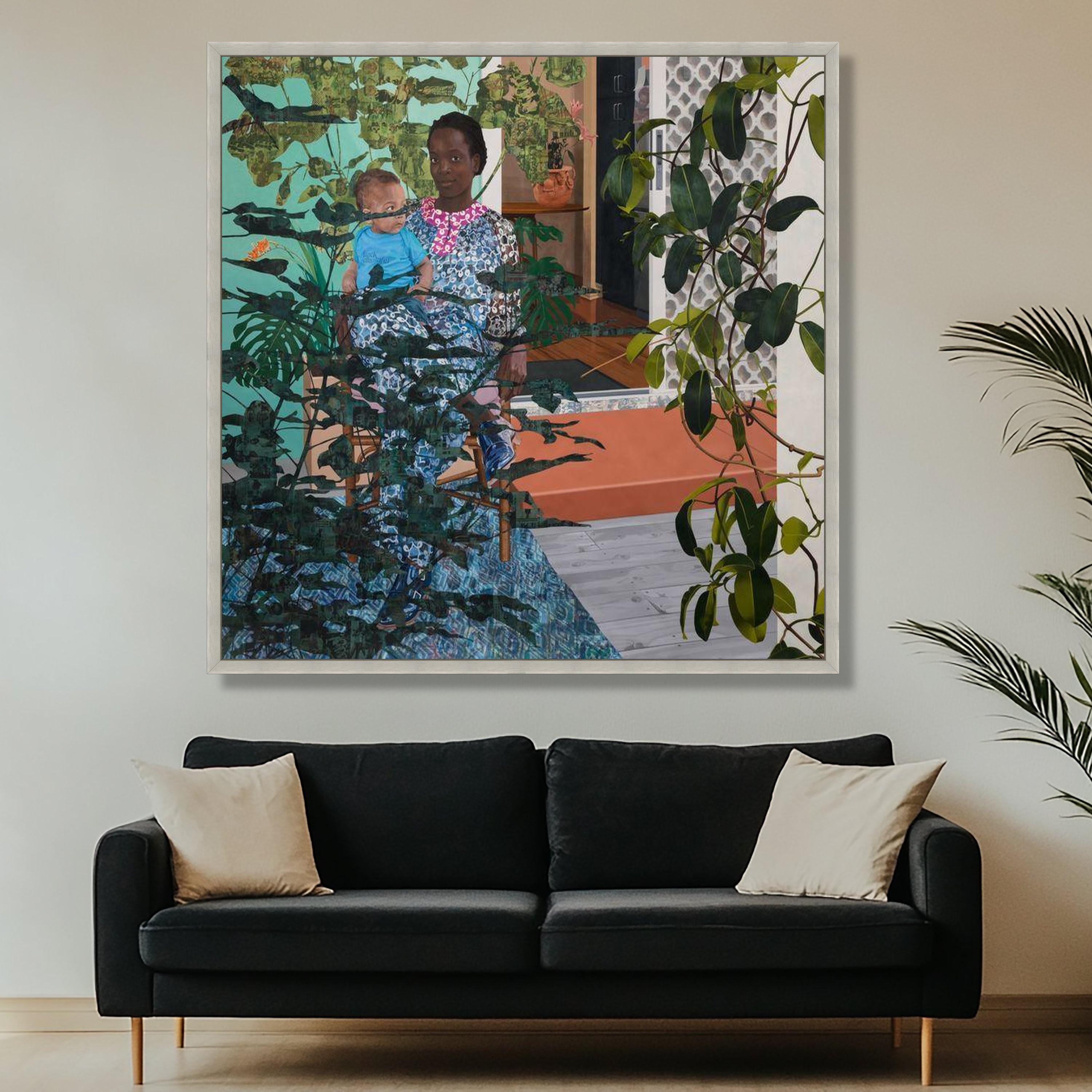 Njideka Akunyili Crosby Portrait Canvas, Mother and Child Wall Art ...
