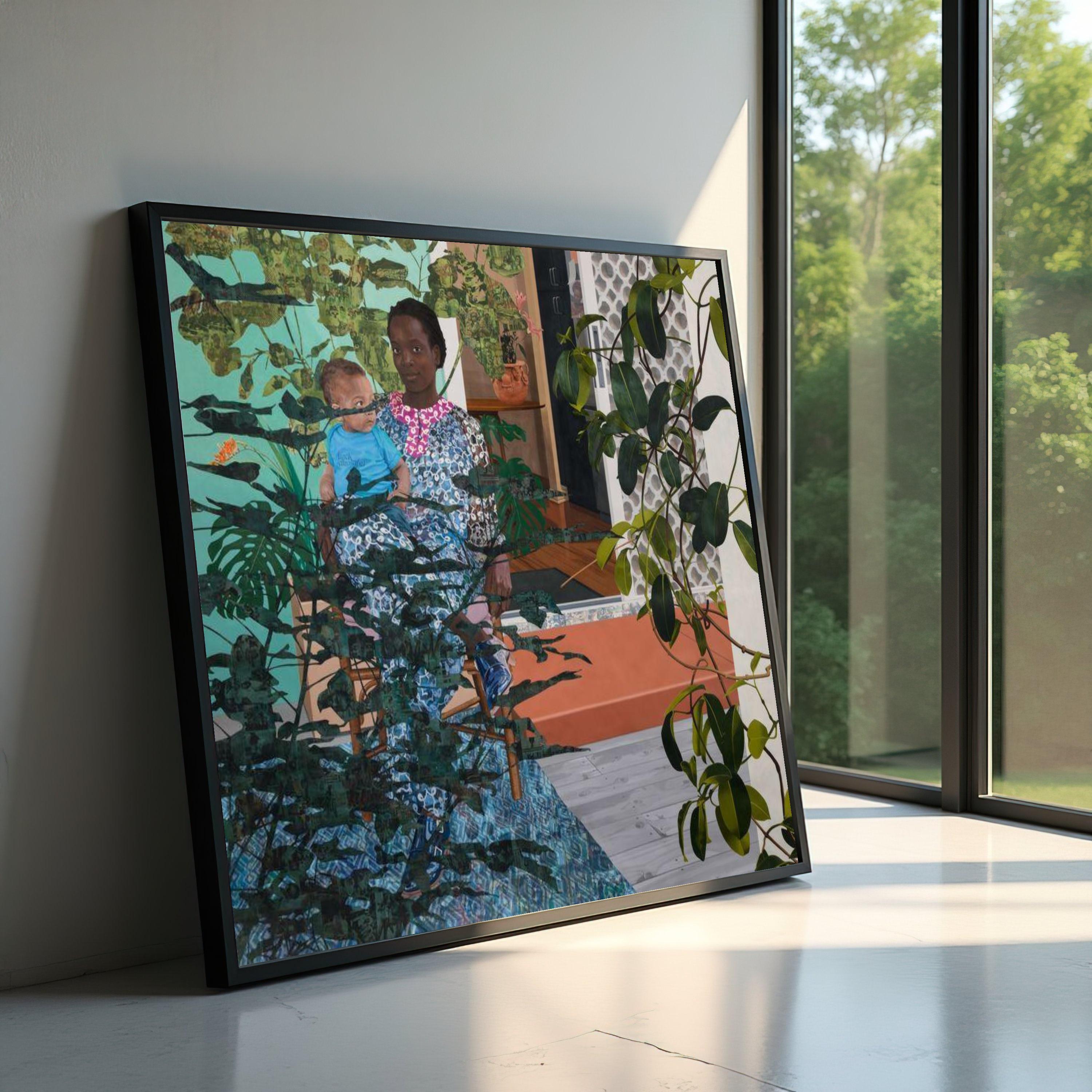 Njideka Akunyili Crosby Portrait Canvas, Mother and Child Wall Art