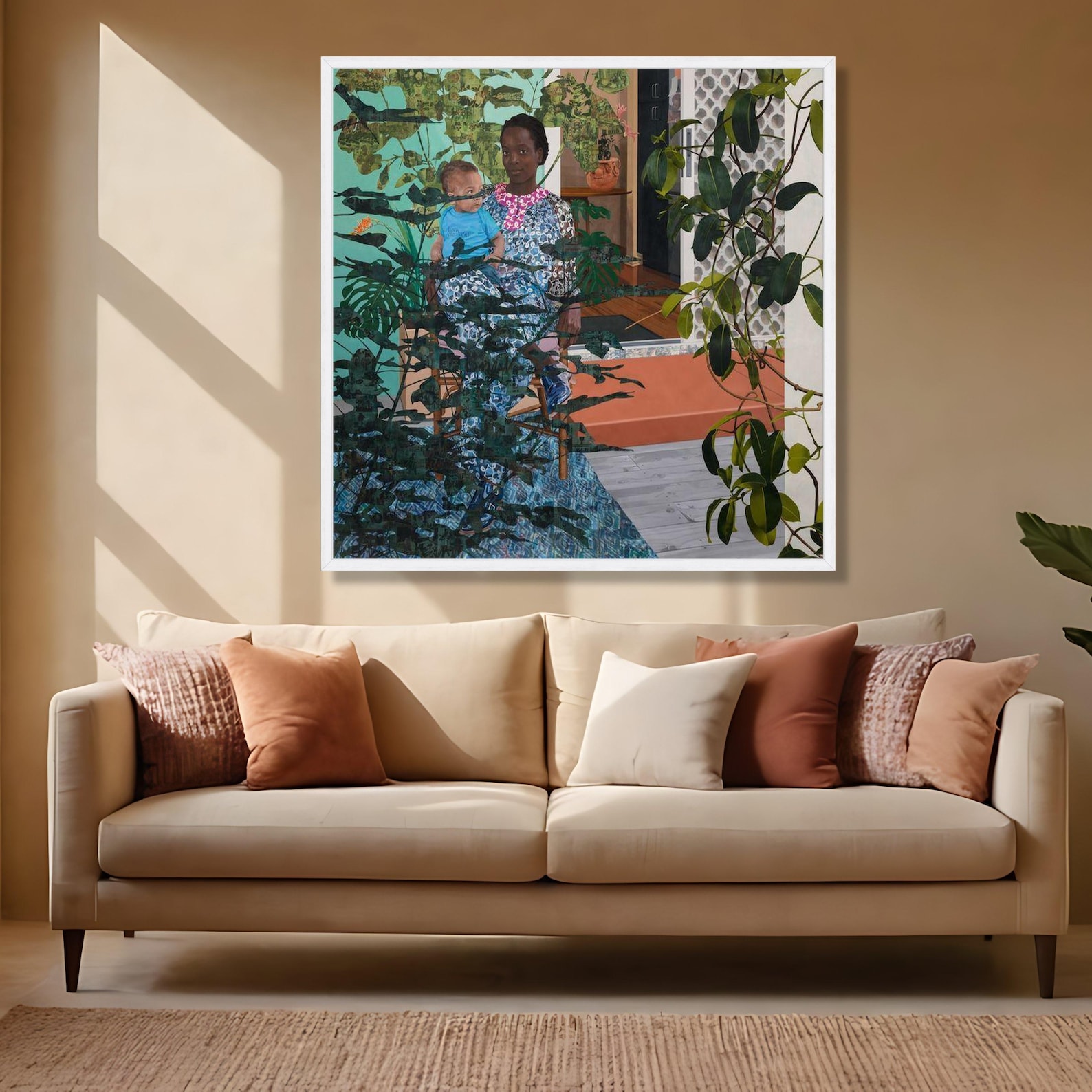 Njideka Akunyili Crosby Portrait Canvas, Mother and Child Wall Art ...