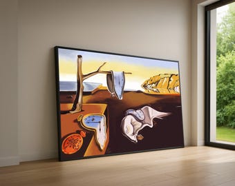 サルバドール・ダリ『記憶の固執』キャンバスプリント：シュールな