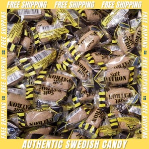 Salta Patroner – Swedish Salty Licorice Candy | Choose Weight, Scandinavian Sweets, Salmiak Bonbons