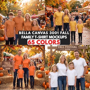 Bella Canvas 3001 Familjemodeller, Pumpafältslivsstilsscen (digitalt paket)