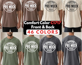 Comfort Colors 1717 Mockup Bundle | Oversized Tee Front Back (46 Colors)
