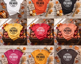 Gildan 64000 Fall Tshirt Mockup Bundle, 65 Colors Flat Lay (Digital Download)