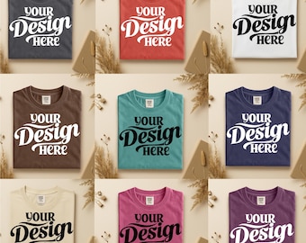 30x Comfort Color C1717 gefaltetes Sweatshirt Mockup Bundle - Digitaler Download