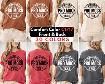 Comfort Colors 1717 Mockup Bundle | 32 Color Front & Back Oversized T-Shirt Mockups for POD Sellers | Digital Download