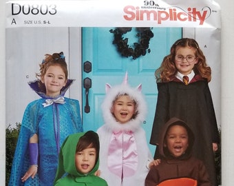 Simplicity 0803 size S - L UNCUT, Simplicity Pattern, Children's Pattern, Children's Fantasy Pattern