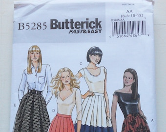 Butterick 5285, Size 6,8,10,12; UNCUT, Out of Print, Fast and Easy Skirt Pattern
