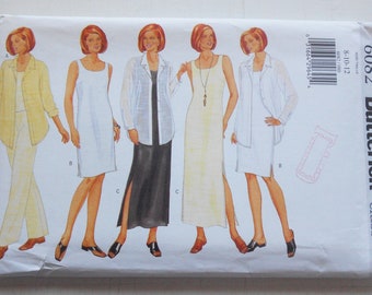 Butterick 6082, Size 8,10,12; UNCUT, Out of Print, Shirt, Top, Pants, and Tank Dress Pattern