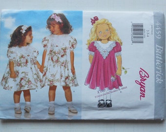 Butterick 4459, Size 2,3,4; UNCUT, Out of Print, Vintage, Kids Dress Pattern