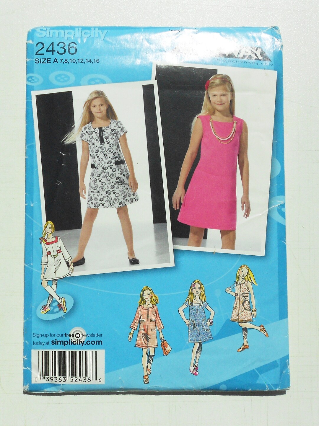 Simplicity 2436, Size 7,8,9,10,12,14,16; UNCUT, Out of Print, Kids ...