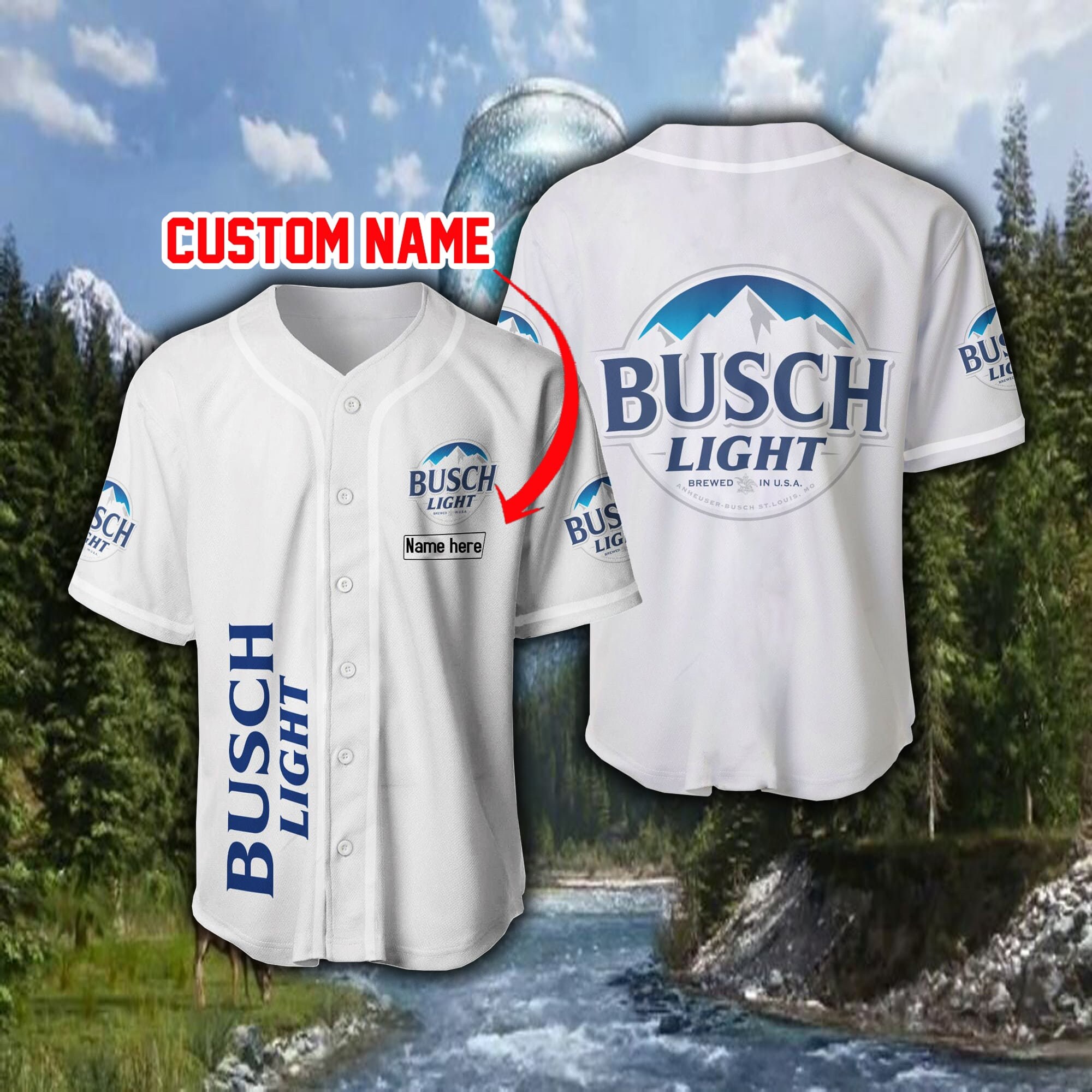 Light Beer simple custom name Baseball Jersey