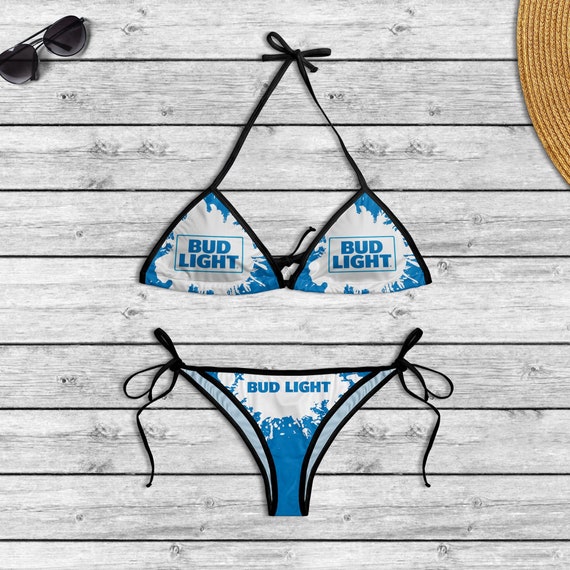 Bud Light String Bikini Summer Set Waisted Bikini Beer Etsy