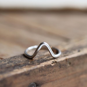Summit . Sterling Silver Thick Triangle Mountain Stack Ring image 1