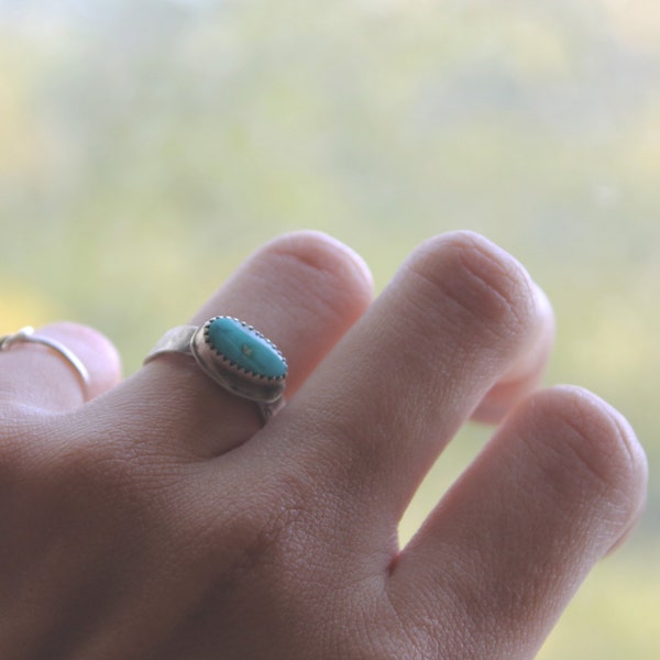 Ruines | 5.5 |  Hachita Turquosie Thick Stack. Handcrafted Sterling Silver