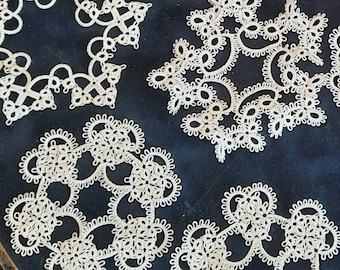 Tatting Snowflake Ornament Patterns, 5 Designs (Digital Pattern)