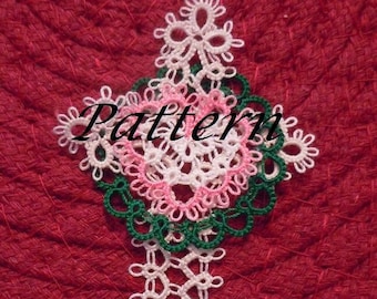 Tatted  VICTORY of CHRIST Christmon Tatting Pattern - - pdf file, 3-in-1: Cross, Wreath & Heart Patterns