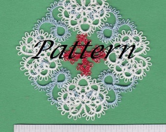 Tatted Love of God Christmon Pattern: Cross with Hearts (PDF Pattern)