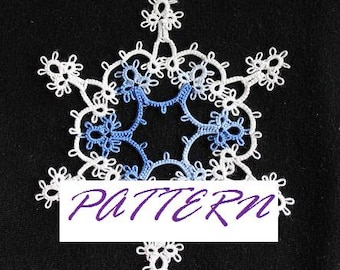 Snowflake LACEMAKERMOM  SNOWFLAKE-in-a-SNOWFLAKE  Tatting Pattern: Christmas Ornament (pdf Pattern)