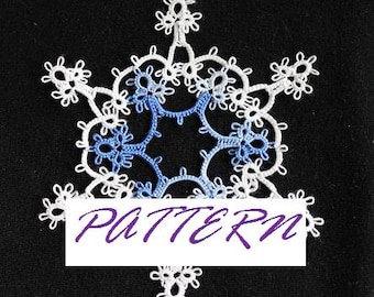 PATTERN: For SNOWFLAKE -in- a- SNOWFLAKE  Tatting Pattern Christmas Ornament