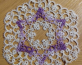 Tatted  Doily  DOILIES  ON HAND, ready-made Tatting, Between 4.5-7.5"