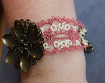 Tatted Bracelet Watchband Pattern: Victorian Steampunk Jewelry (Digital File)