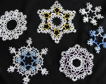 Tatting Christmas Ornament Patterns – Lacemakermom, 5 Designs (Digital Download)