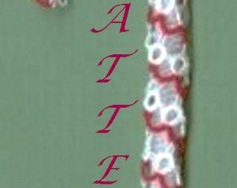 PATTERN: A 3-D  Candy Cane tatting pattern only -- instant download